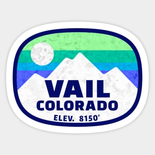 Vail Colorado Skiing Mountains Ski Hiking Sticker